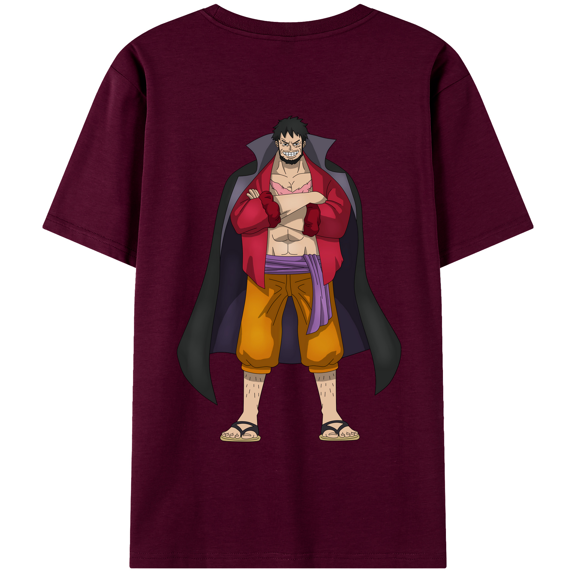ワンピース モンキー・D・ルフィ ONE PIECE Monkey D. Luffy レディース半袖Tシャツ(バックプリント)